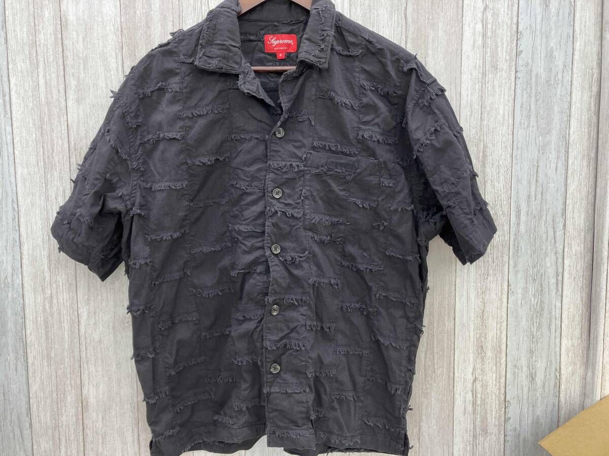 Supreme パッチワーク 半袖シャツ ブラック Sサイズ メンズ