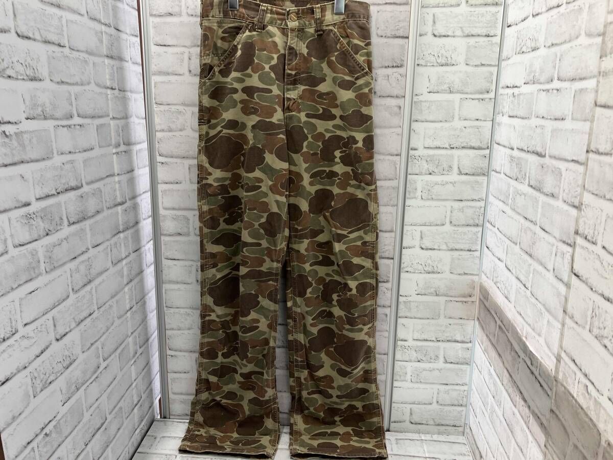 【古着】Carhartt ／ カーハート ／ 90s ／ E72WS ／ E502-CH51 ／ カーゴパンツ ／ サイズ29 ／ カモ柄