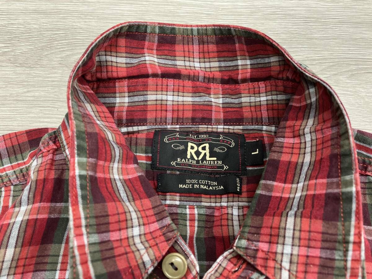 RRL RALPH LAUREN 90s 三ツ星タグ ボックスカット ワ-クシャツ 半袖