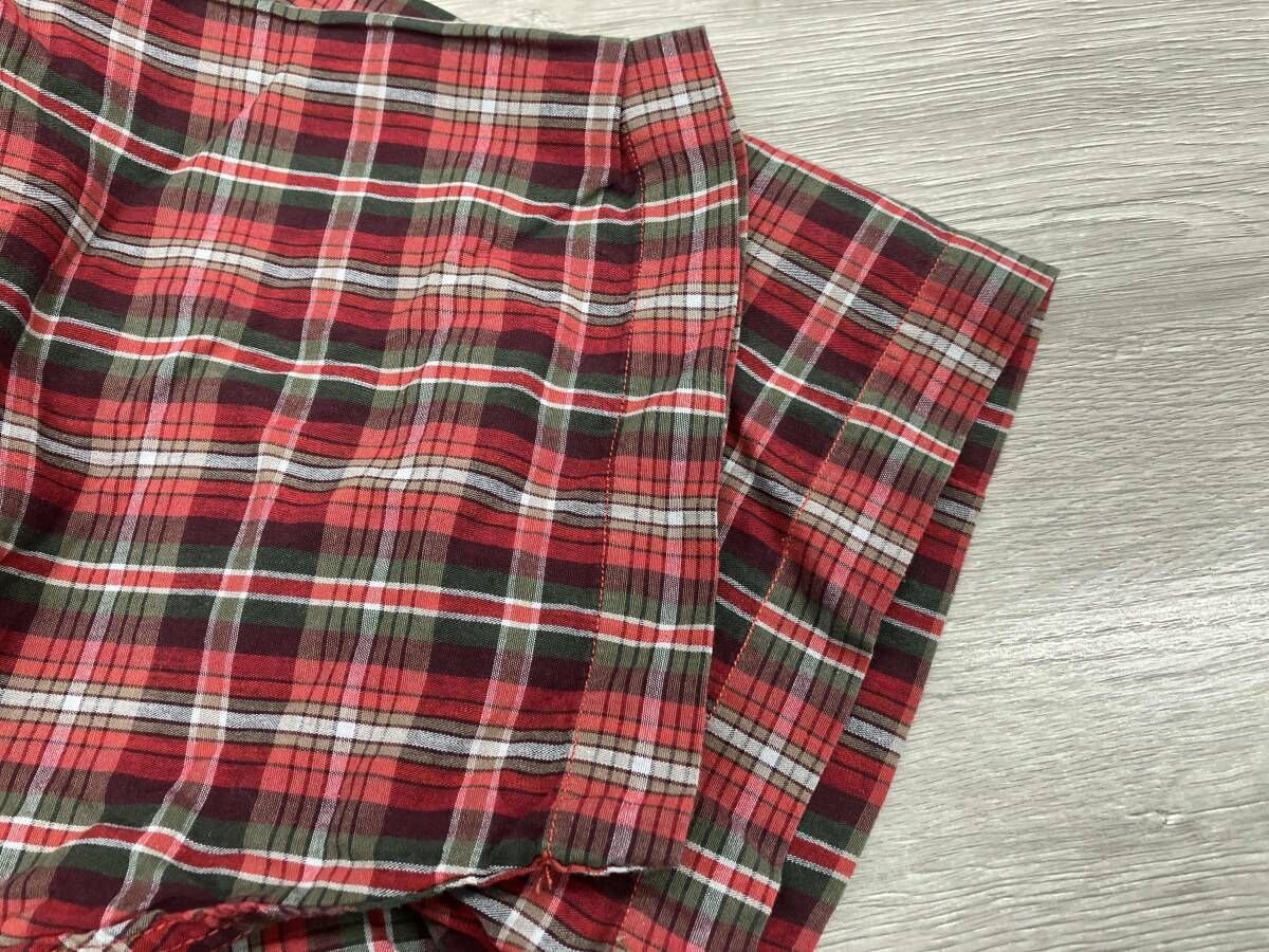 RRL RALPH LAUREN 90 s 三ツ星タグ ボックスカット ワ-クシャツ 半袖シャツ 表記サイズL チェック柄 ベーシックカラー その他 