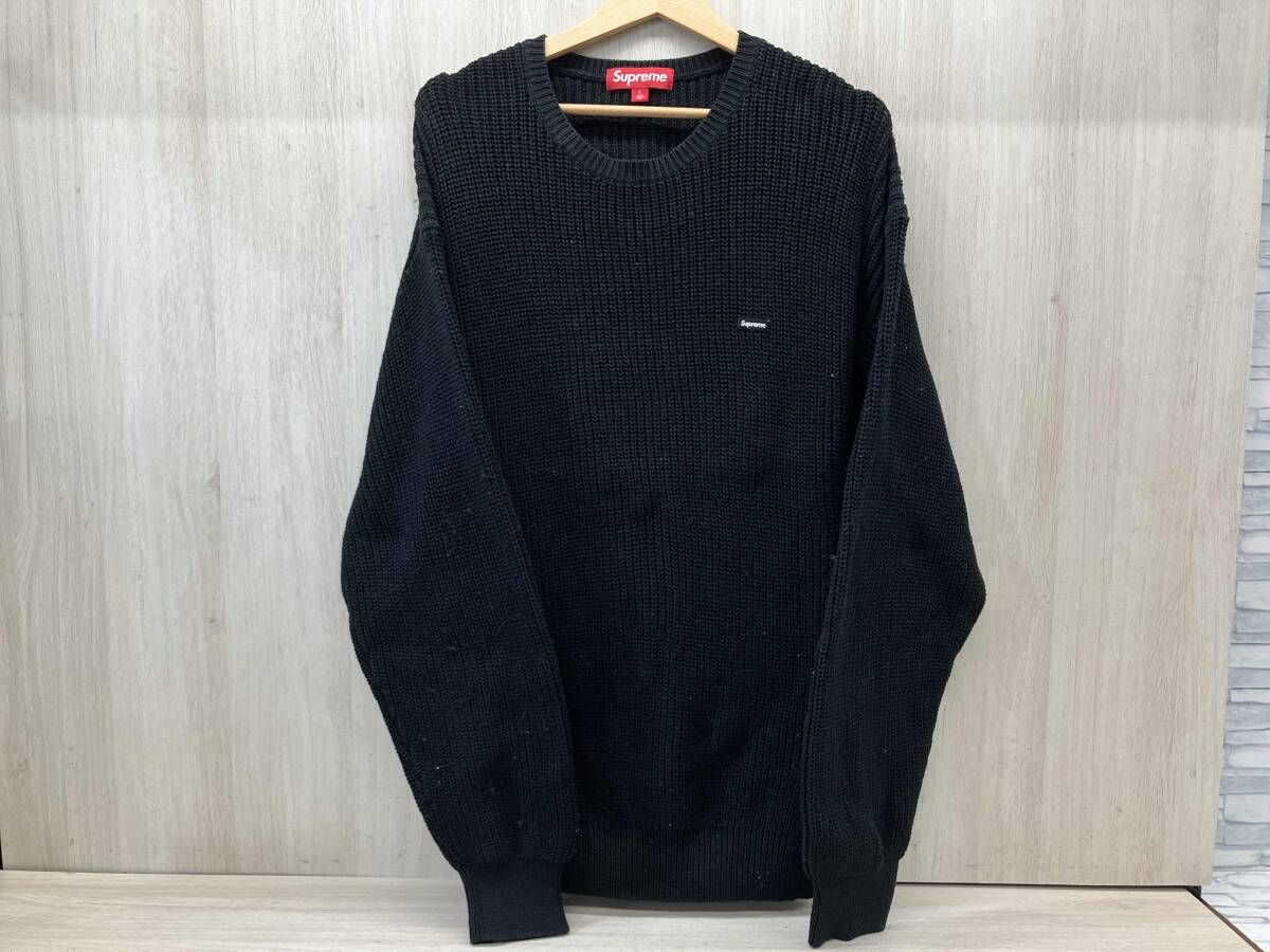 冬 supreme シュプリーム ニット ワッフルニット L ショップ ブラック