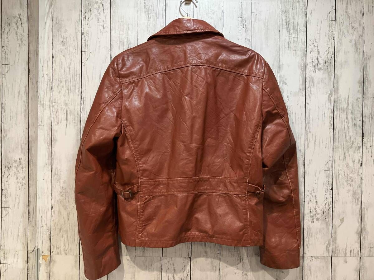 Sears シアーズ LEATHER SHOP レザージャケット レッドブラウン 42