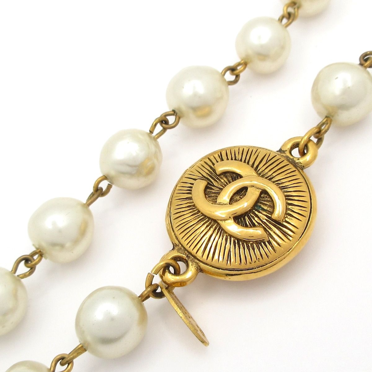  CHANEL シャネル ネックレス ココマーク アイボリー ゴールド ネックレス アクセサリー