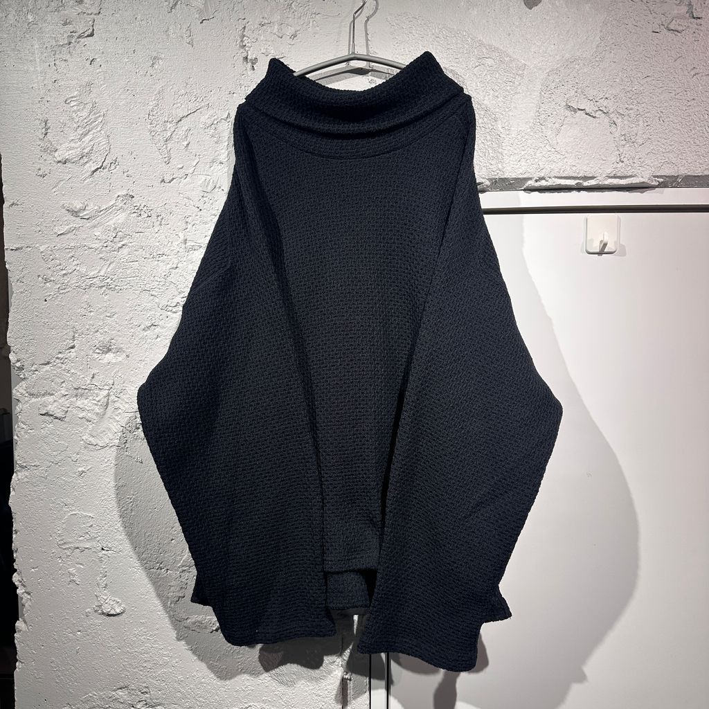 ANCELLM アンセルム 23AW CHAIN KNIT HI-NECK LS T-SHIRT ハイネック