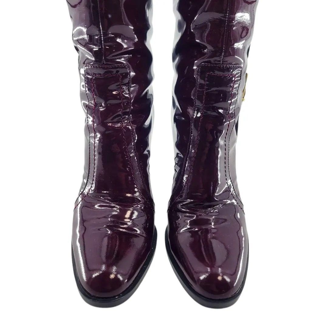 Sergio Rossi セルジオロッシ ロングブーツ ハイヒール 本革 エナメル