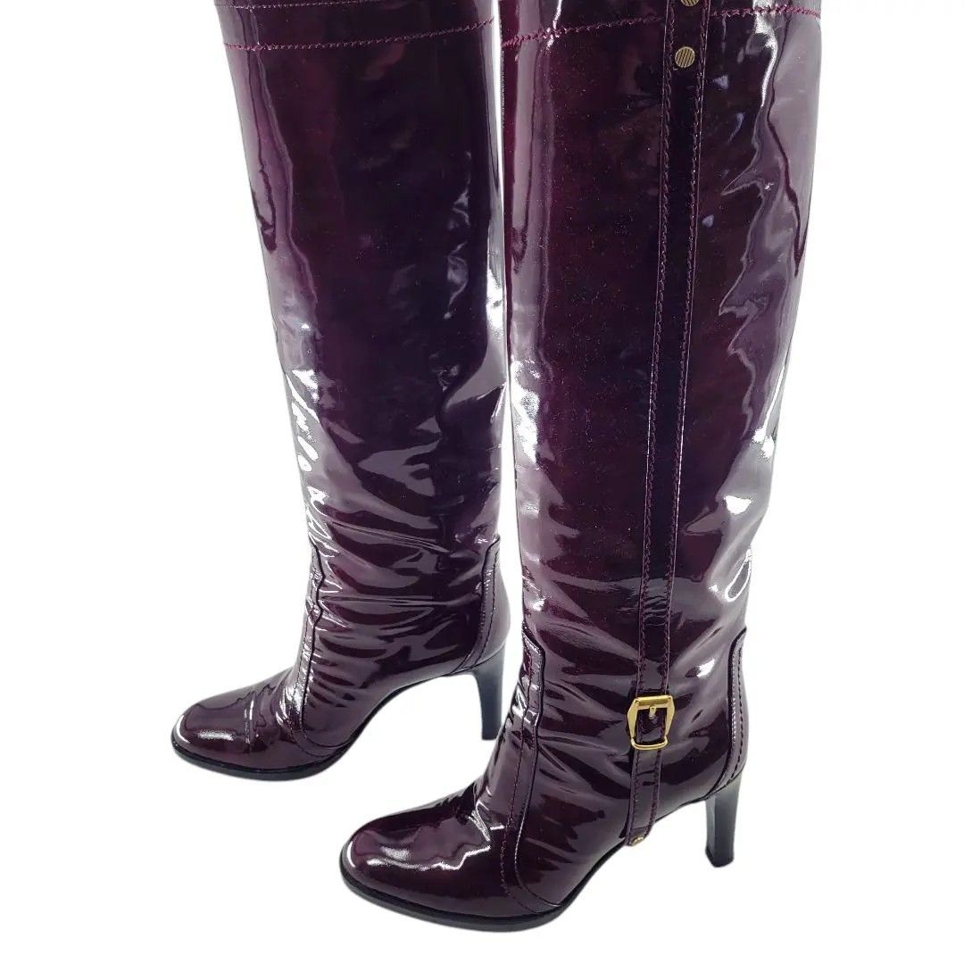 Sergio Rossi セルジオロッシ ロングブーツ ハイヒール 本革 エナメル