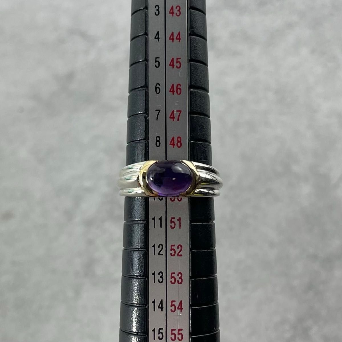 ティファニー 9.5号 希少 アメジスト ゴールド コンビ リング WH12fe