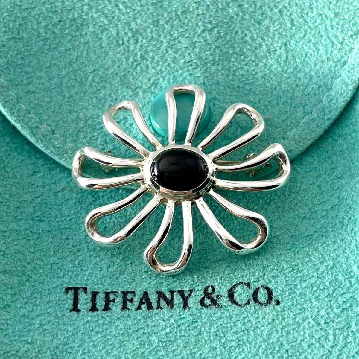 Tiffanyオニキスブローチ ティファニー オニキス デイジー フラワー ブローチ パロマピカソ