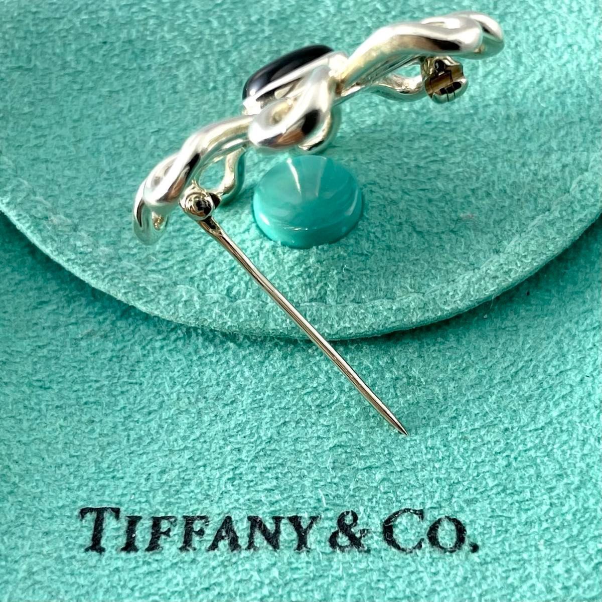 ティファニー オニキス デイジー フラワー ブローチ パロマピカソ