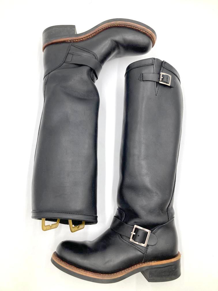 WALKER レザー オイルレジスタントラバー ロング エンジニア ブーツ size 7 黒 レディース