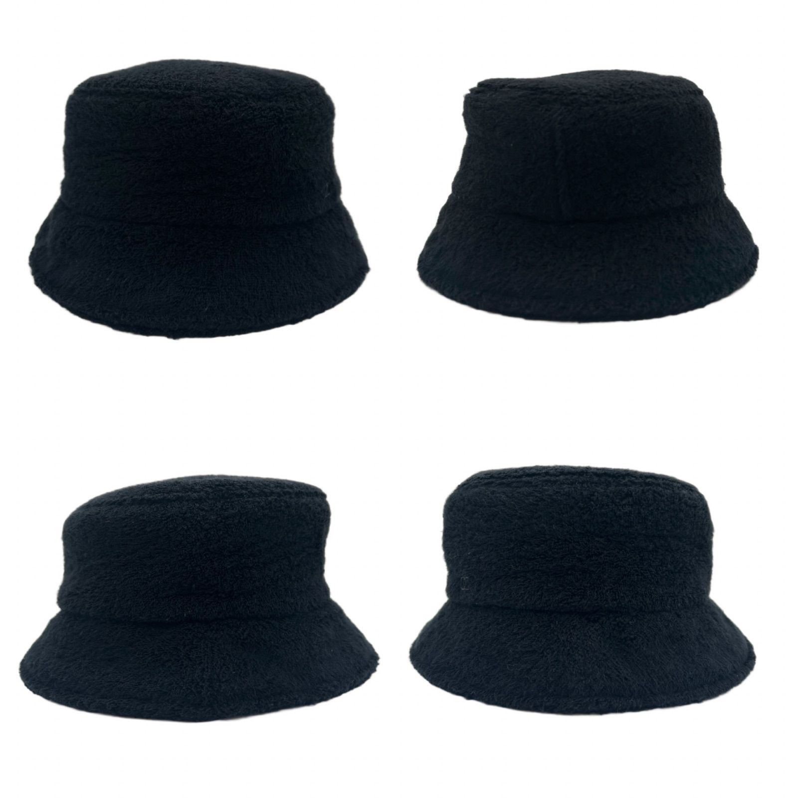 CHANEL シャネル ココマーク バケットハット ブラック M コットン