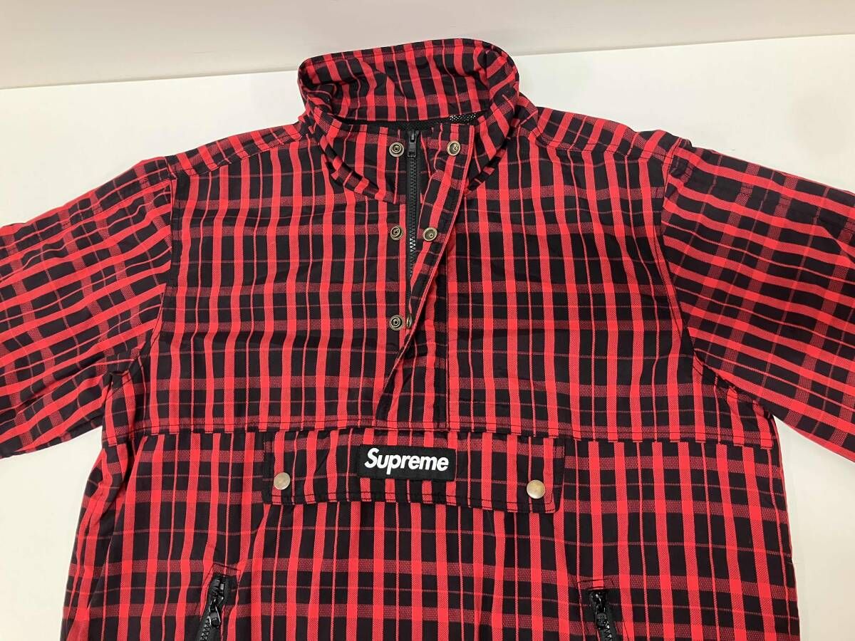 Supreme シュプリーム supreme 18aw nylon plaid pullover サイズM