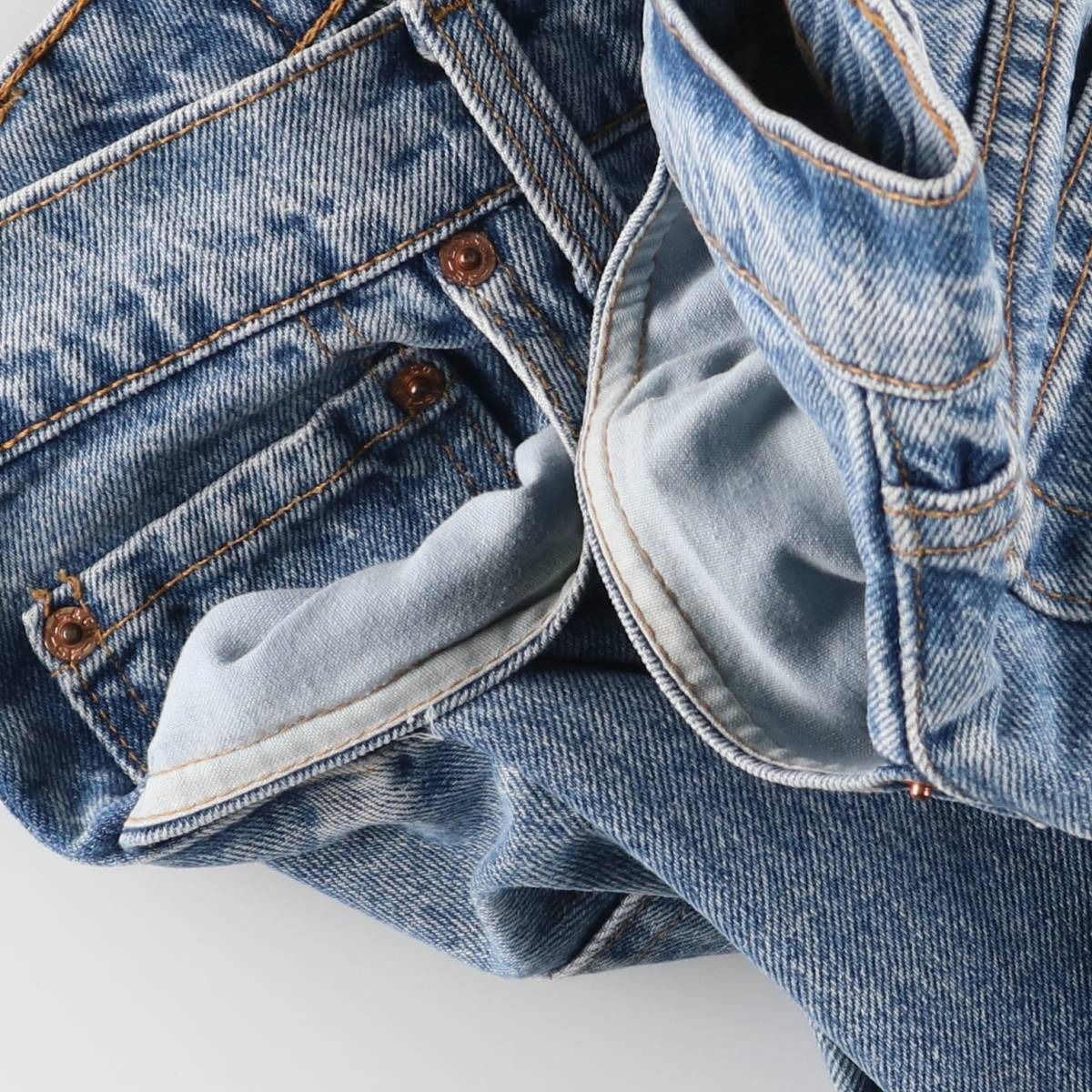 LEG テーパードデニムパンツ