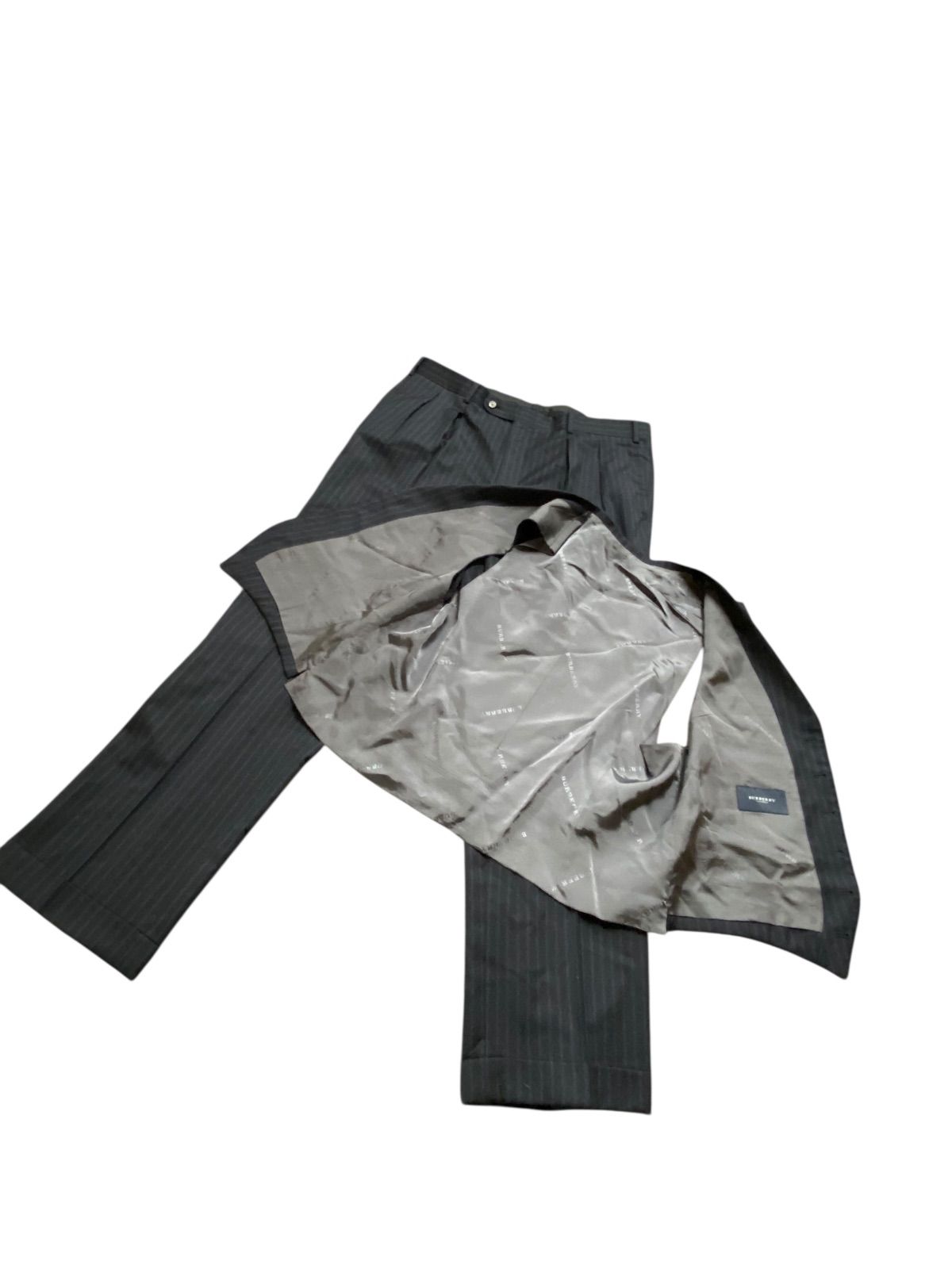 LONDON ベストスーツ パンツ ウール チェック 上下40 L サイズ スーツ2点セット メンズファッション スーツベスト スーツ メンズ