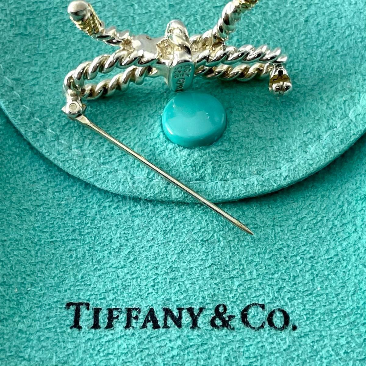 ふじ　ティファニー　コンビツイスト　ブローチ ティファニー ツイスト ロープ リボン ゴールド コンビ ブローチ WL5fe