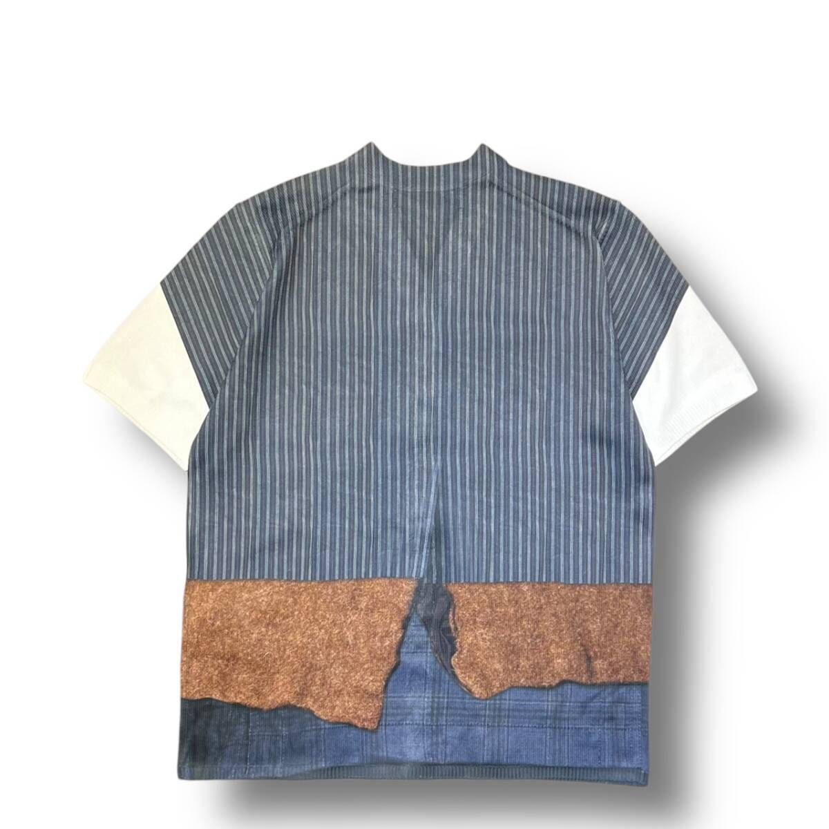 24 ss COMME des GARCONS HOMME 転写プリント半袖ニット PM-N 010 サイズL マルチ コムデギャルソンオム