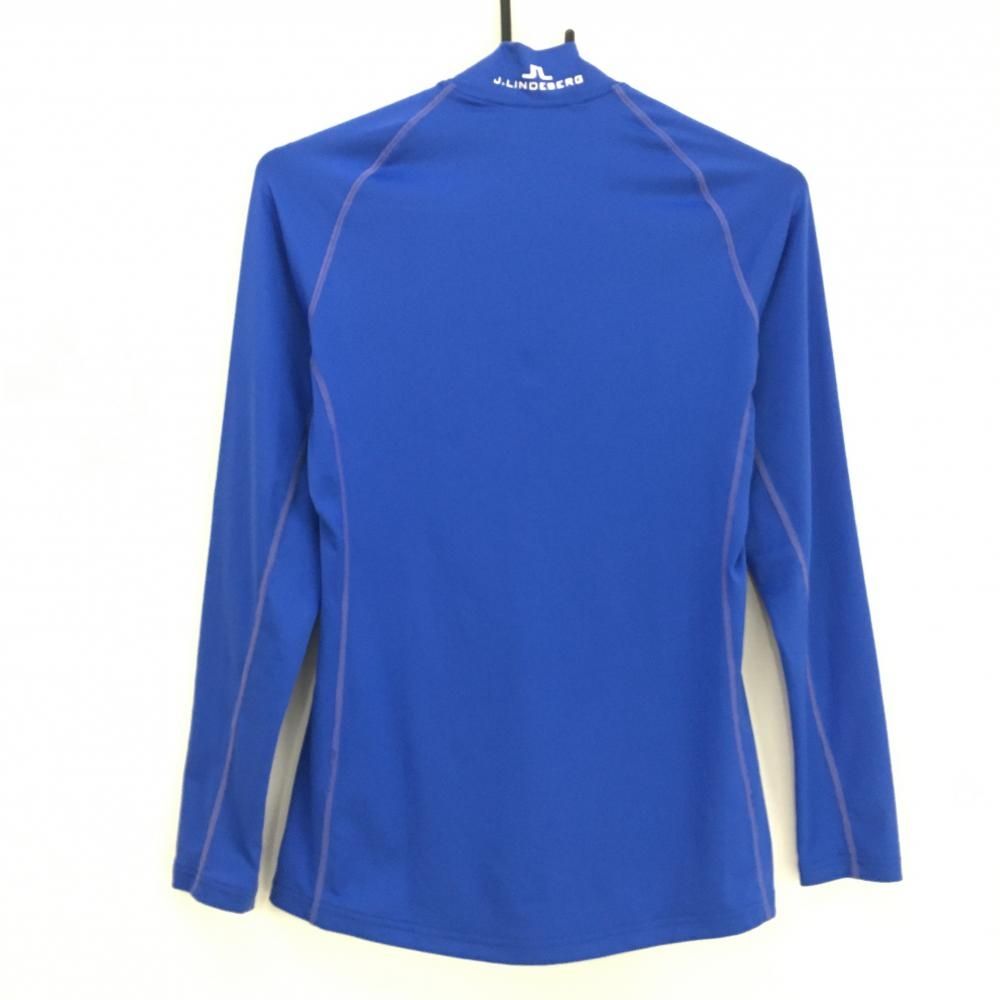 超美品】ジェイリンドバーグ ハイネックインナーシャツ ブルー ロゴ白
