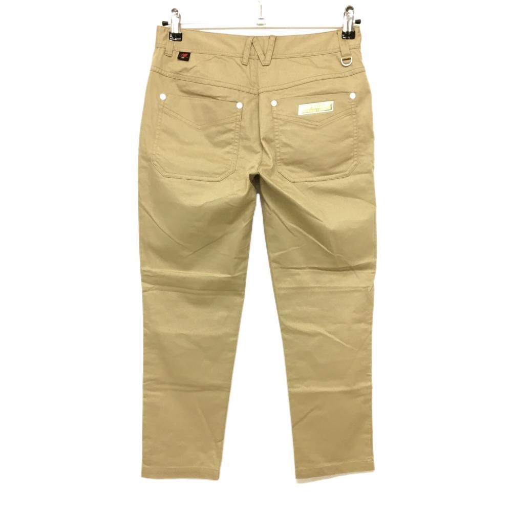 美品】ニューバランスゴルフ 七分丈パンツ ベージュ ロゴマルチカラー