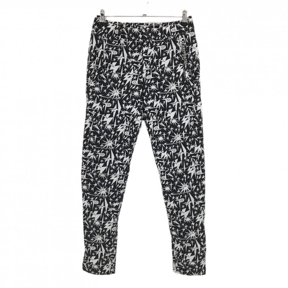 超 パーリーゲイツ 中綿パンツ 黒×白 総柄 レディース 1 ゴルフウェア モデル PEARLY GATES