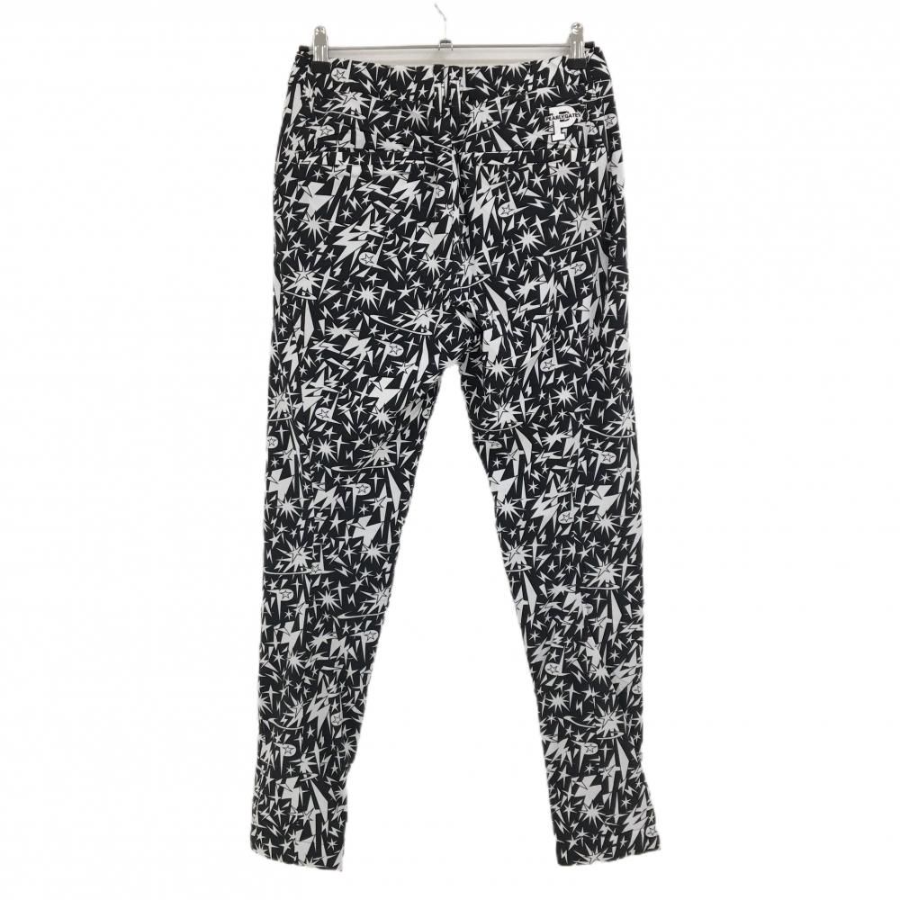 超 パーリーゲイツ 中綿パンツ 黒 白 総柄 レディース 1 ゴルフウェア モデル PEARLY GATES