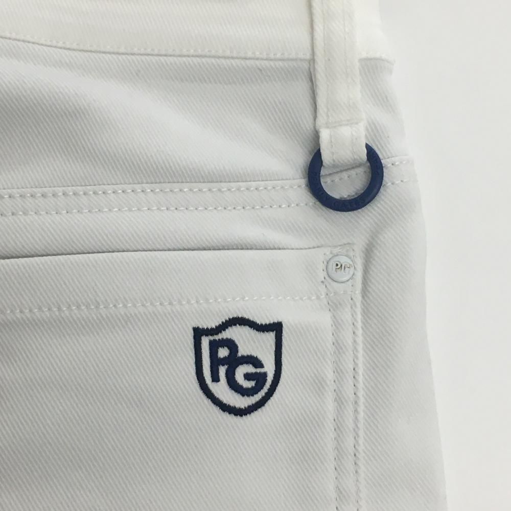 パーリーゲイツ パンツ 白 ウエストロゴ刺しゅう 裏地付き レディース