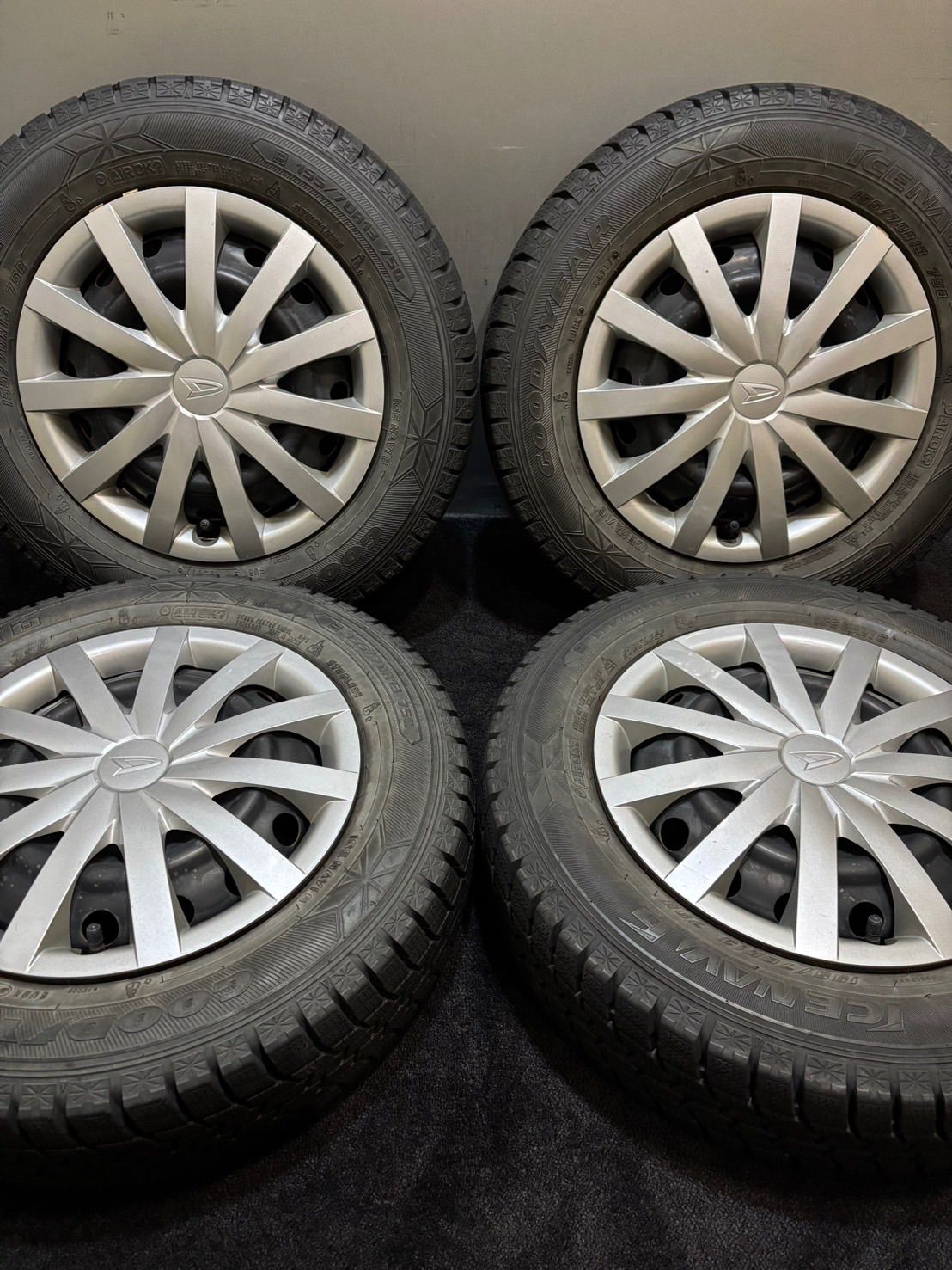 155 70 R 13 ICENAVI 6 17年製 ダイハツ ミライース 13インチ 4 J 45 100 H スタッドレス 4本 ムーヴ タント 南1 K 935