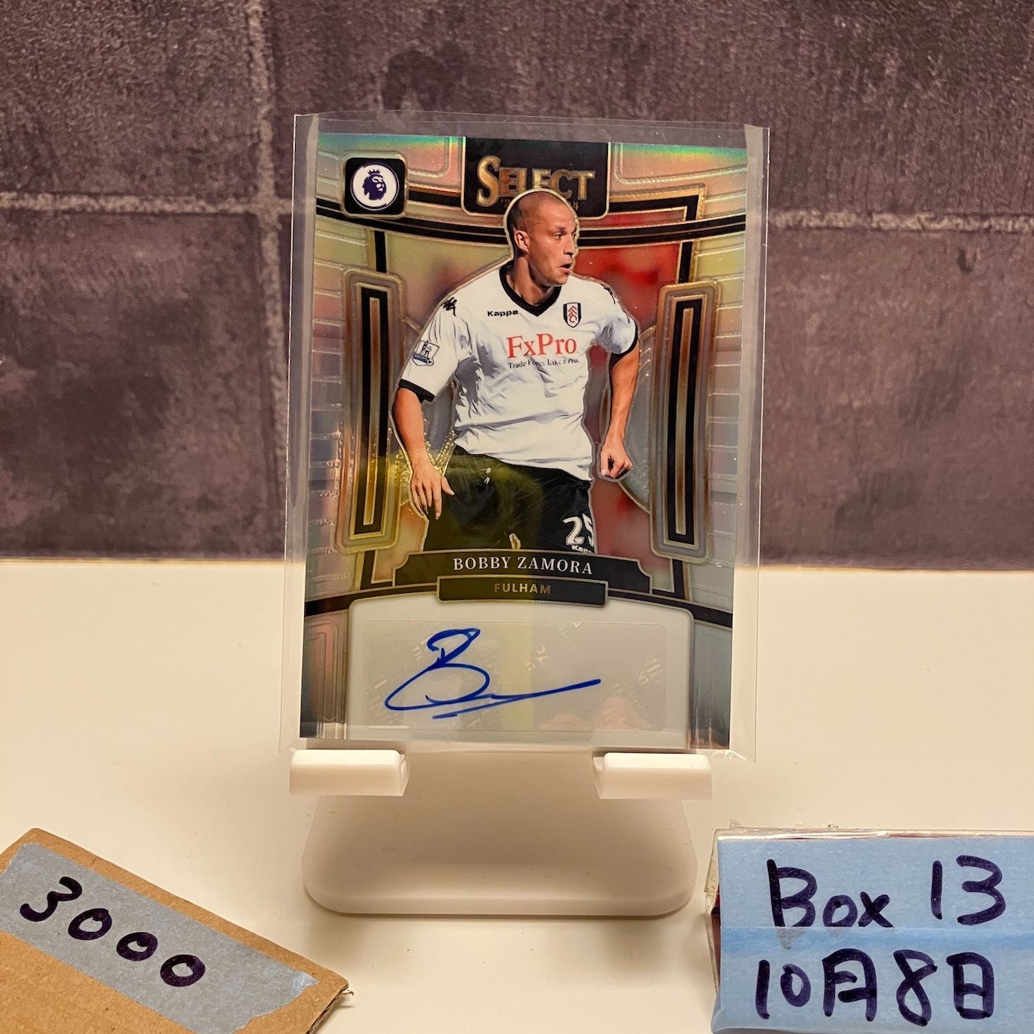 2023 Panini Select Bobby Zamora 直筆サインカード Fulham Prizm