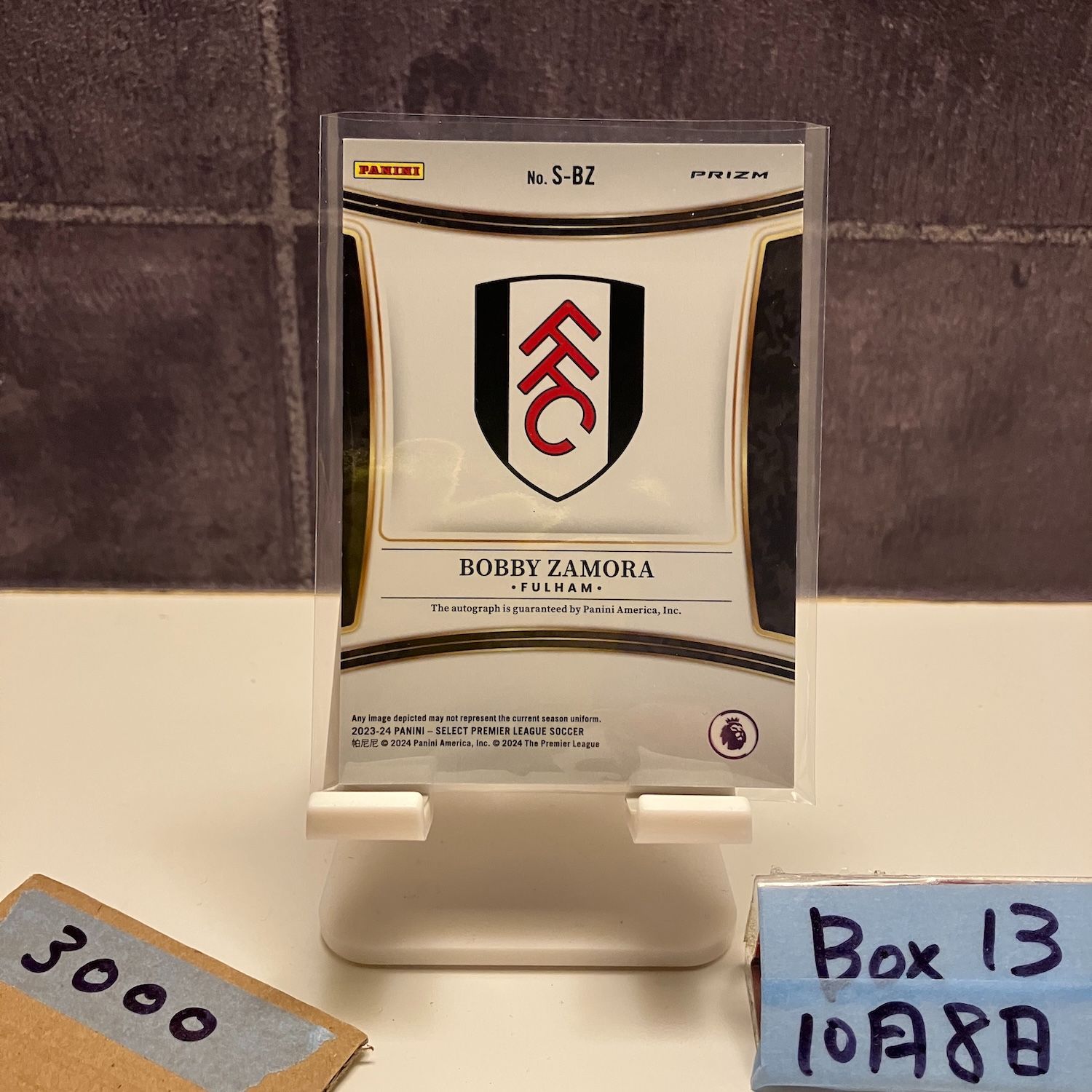 22-23 PANINI SAM GREENWOOD 直筆サインカード 44シリ 2023 Panini Select Bobby Zamora 直筆サインカード Fulham Prizm