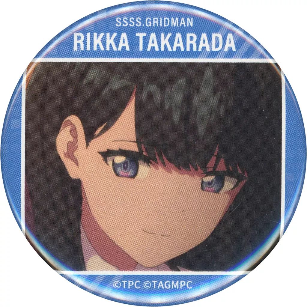 DMMスクラッチ　グリッドマン　宝多六花　限定50個W賞長方形缶バッジ２種セット 中古】バッジ・ピンズ 宝多六花(場面写B) 缶バッジ 「DMMスクラッチ