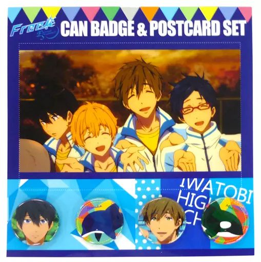 バッジ ピンズ キャラクター 岩鳶 sideA 缶バッジ＆ポストカードセット Free!-Eternal Summer- 京アニショップ