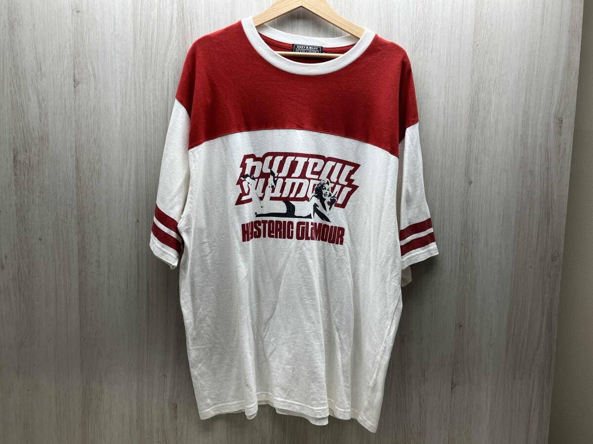 GLAMOUR ヒステリックグラマー XL LAY DAY WOMAN ヒスガール ロゴプリント オーバーサイズ Tシャツ バイ