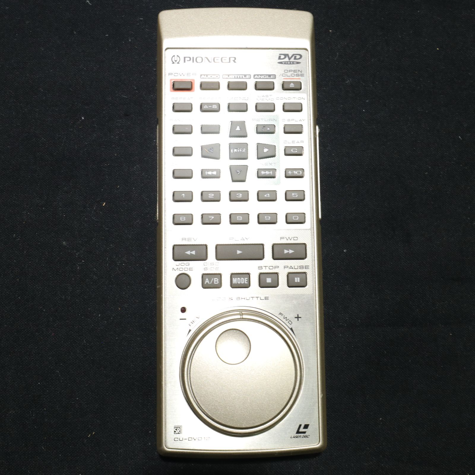 Pioneer DVD LDプレーヤー DVL-909 リモコンCU-DV012 PIONEER/パイオニア LDプレーヤー用リモコン CU-DV012 赤外線出力動作