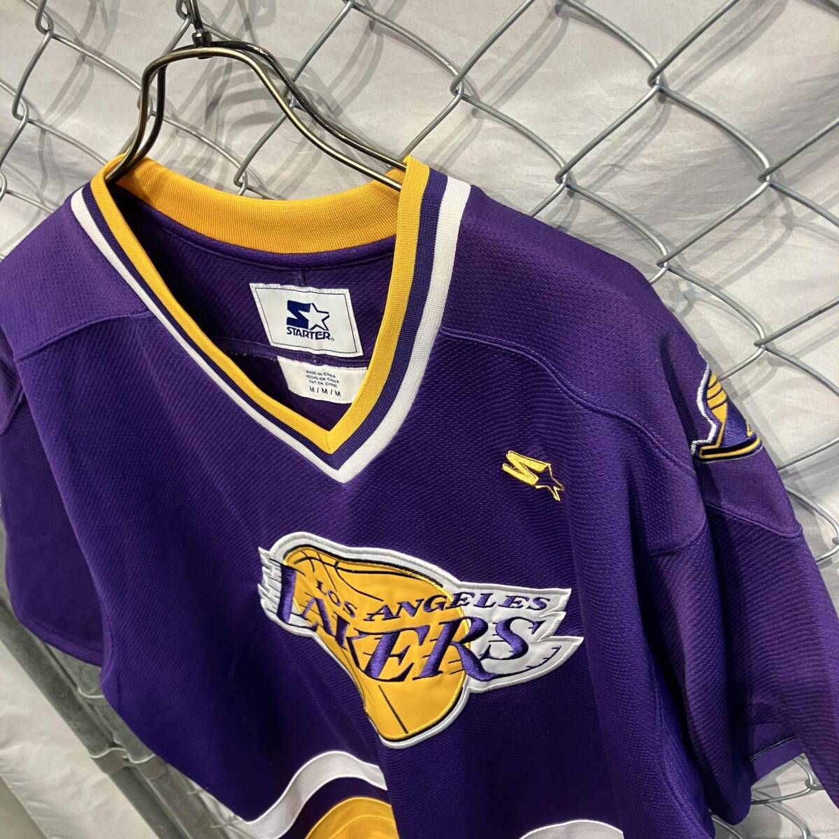 STARTER Los Angels Lakers ゲームシャツ size M パープル スターター 