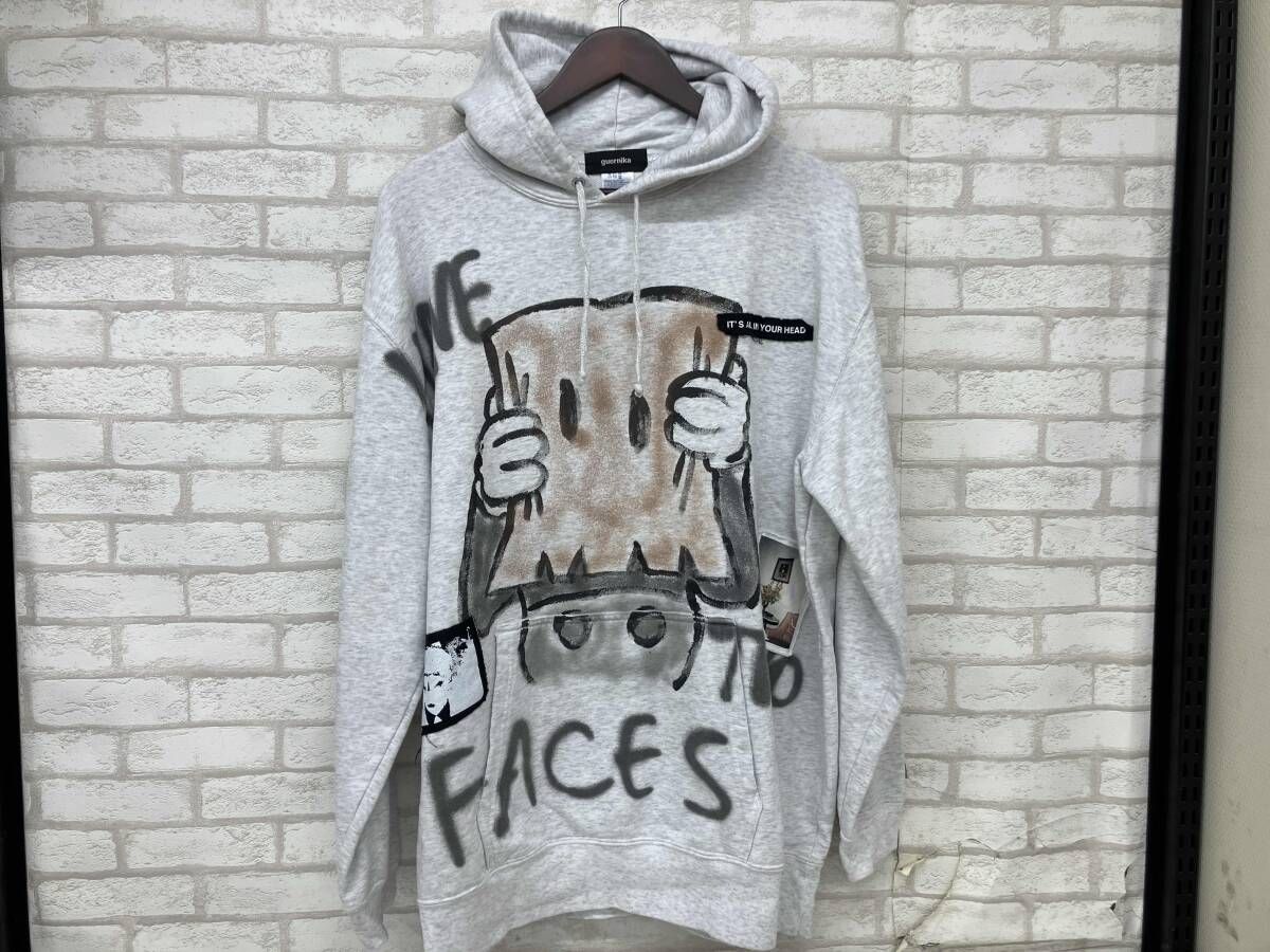 guernika ゲルニカ パーカー XXL コットン guernika ANONYMOUSE ゲルニカ パーカー フーディ グレー コットン