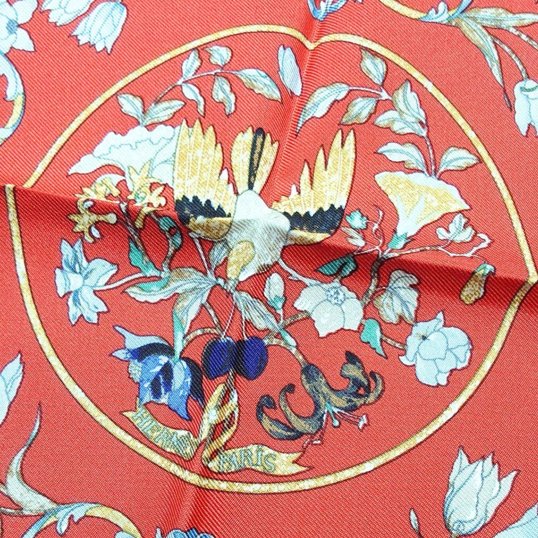 HERMES エルメス シルク ミニ スカーフ カレ45 東洋の石と西洋の石細工