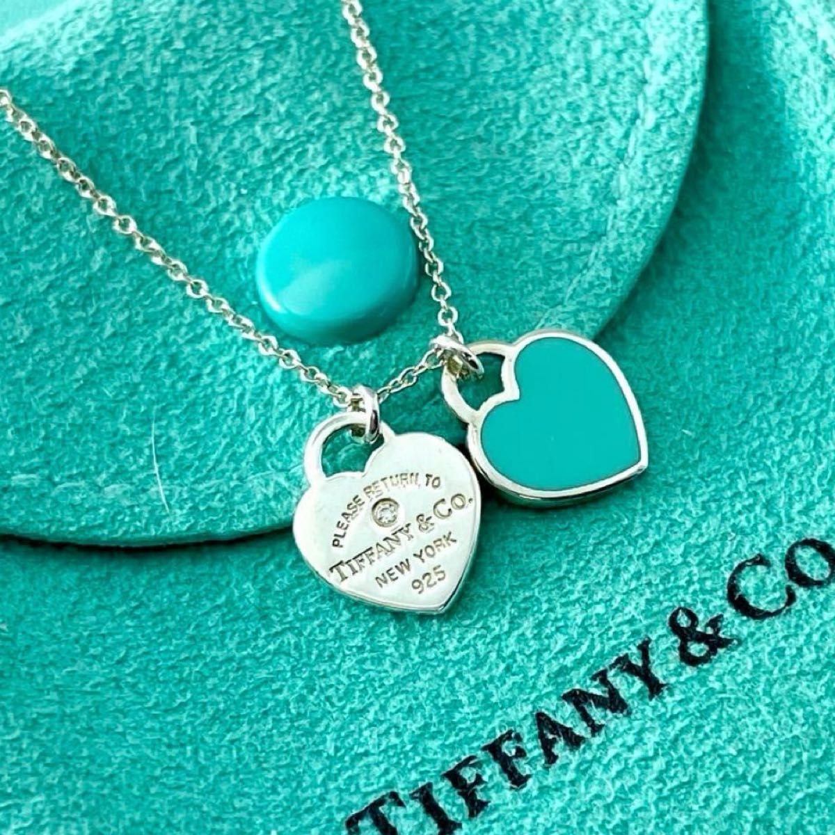 ティファニー リターントゥ ダブルハート 1P ダイヤ ネックレス WK8fe