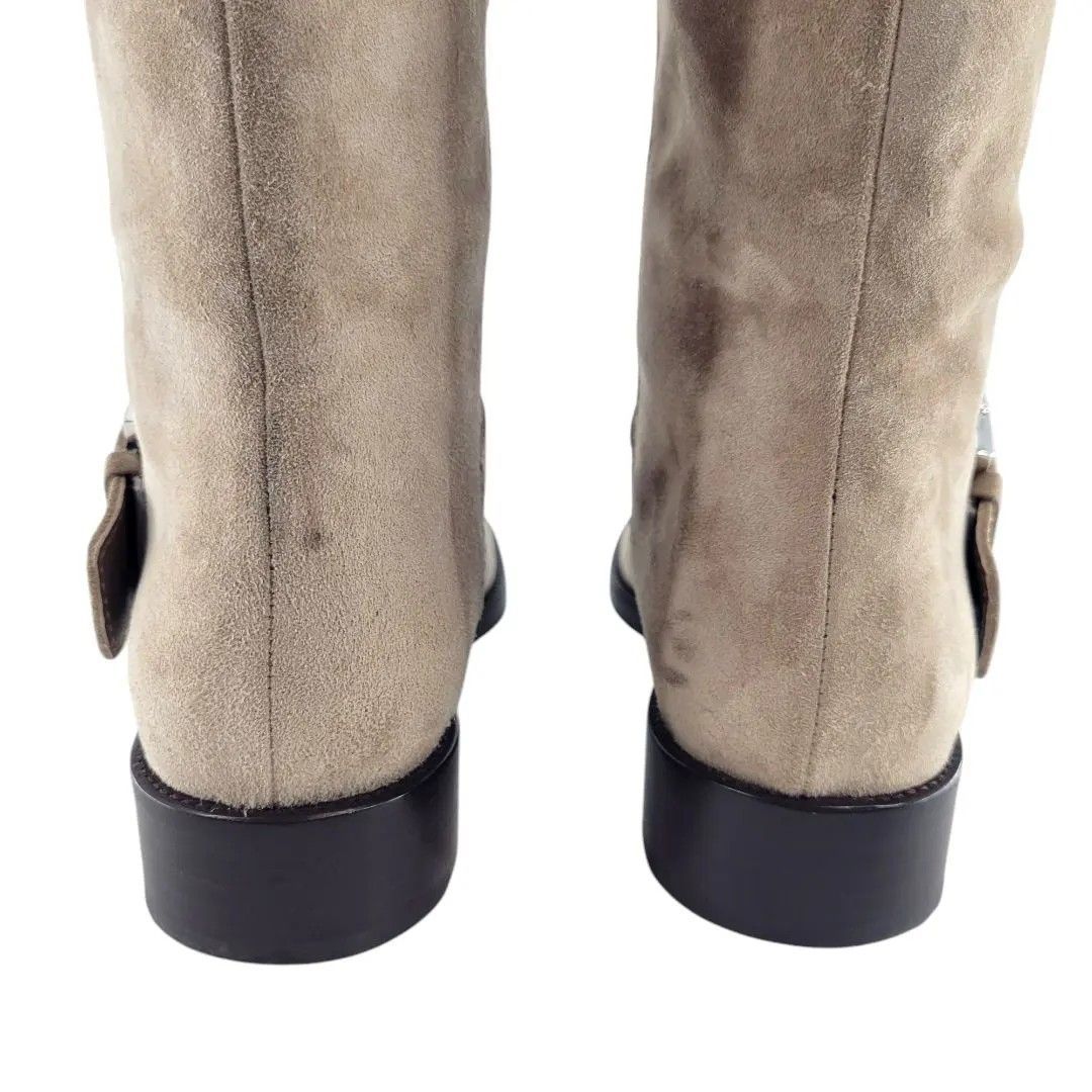 Sergio Rossi セルジオロッシ カシミヤレザーロングブーツ スエード