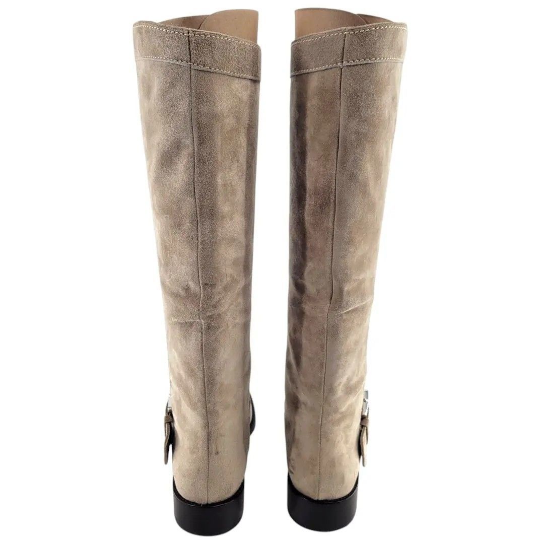 Sergio Rossi セルジオロッシ カシミヤレザーロングブーツ スエード