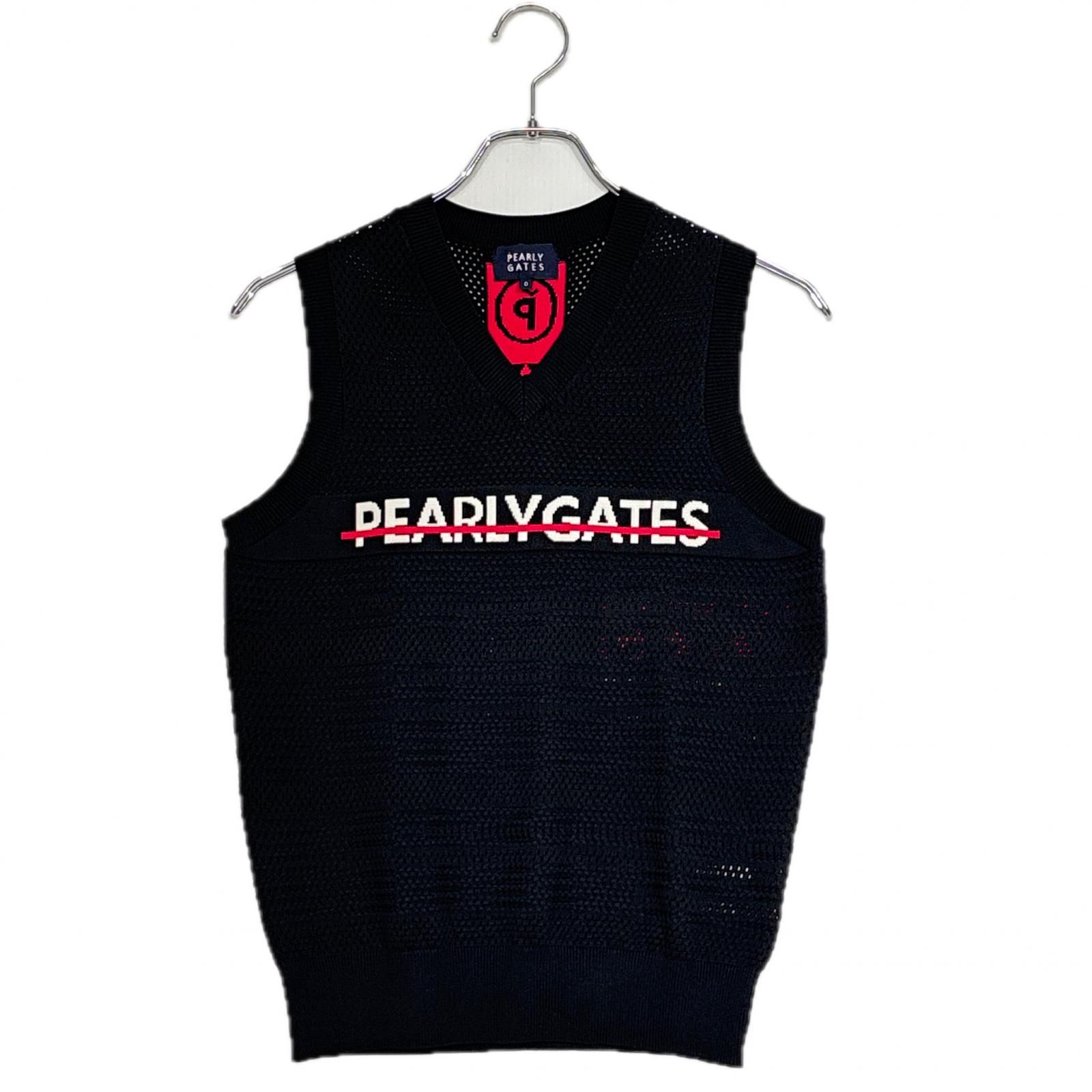 レディース パーリーゲイツ PEARLY GATES ベスト 0(S) 黒 ブラック V