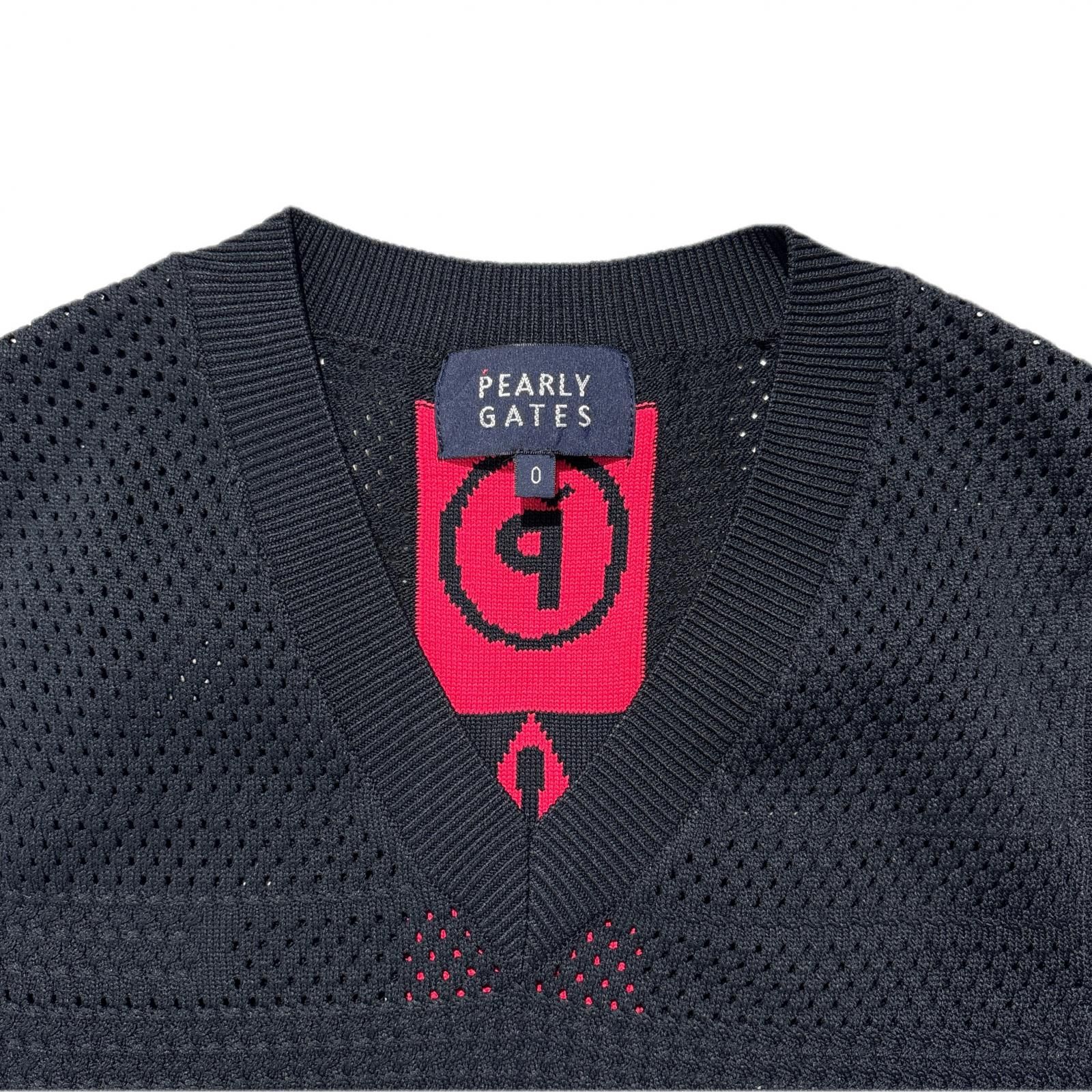 レディース パーリーゲイツ PEARLY GATES ベスト 0(S) 黒 ブラック V