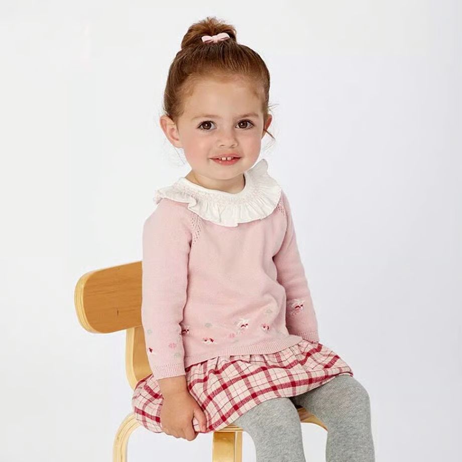 新品・未使用】dave&bella ドッキングワンピース 60 ピンク チェック 