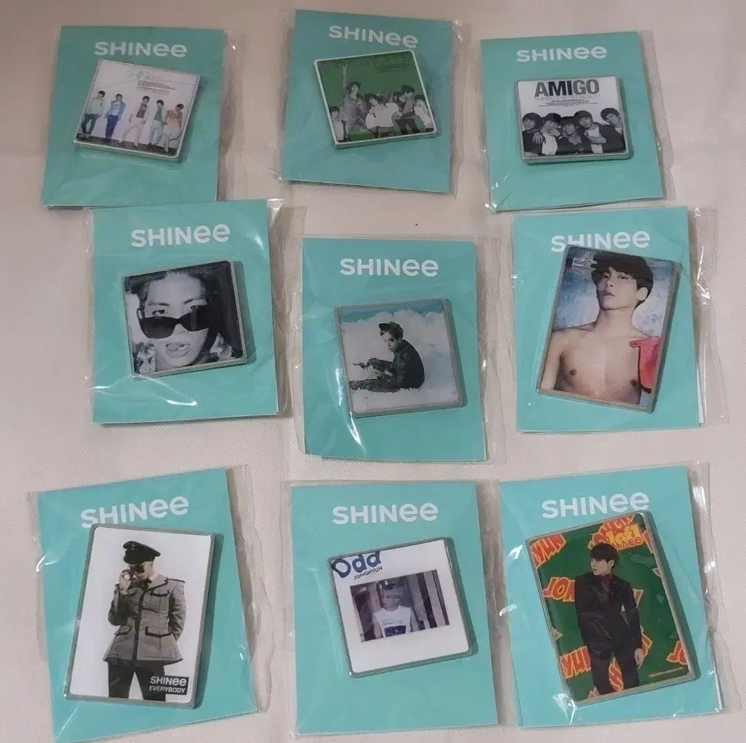 SHINeeデビュー10周年記念グッズ エポキシバッジ9種 団体 ジョンヒョン