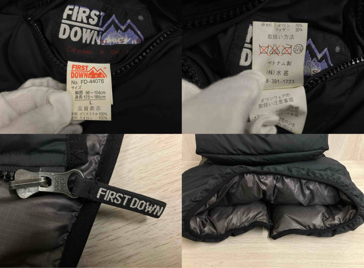 プライスダウン　￼古布　タペストリー FIRST DOWN ダウンベスト ブラック Sサイズ FD-44076 - メルカリ