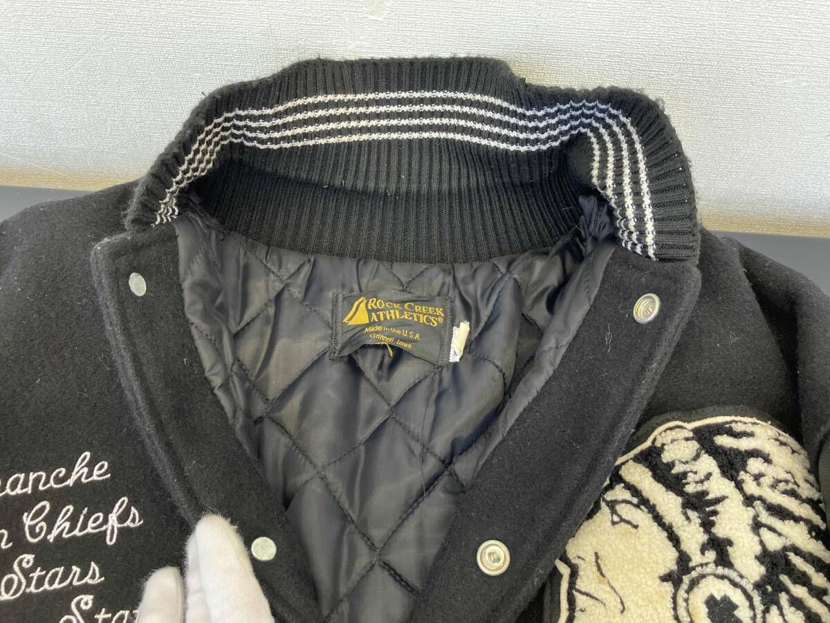 ROCK CREEK スタジャン USA製 ペンシルベニア州 ブラック - メルカリ