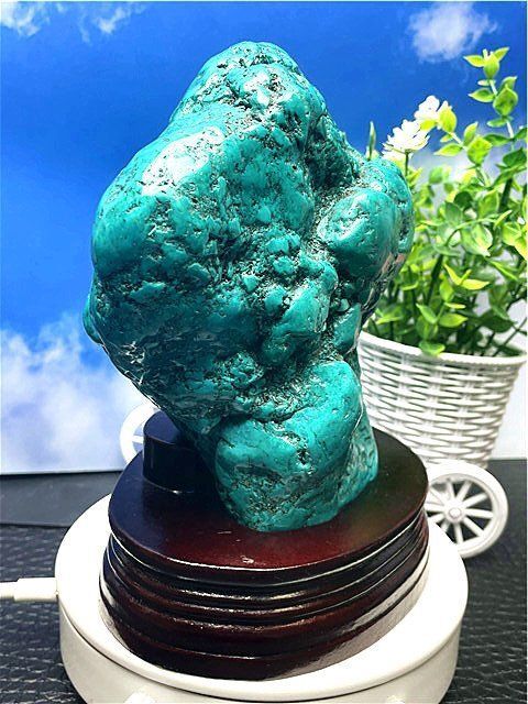  約 2785g超 ターコイズ トルコ石 原石B88J3 254J02C 壁掛けディスプレイ 置物 インテリア小物