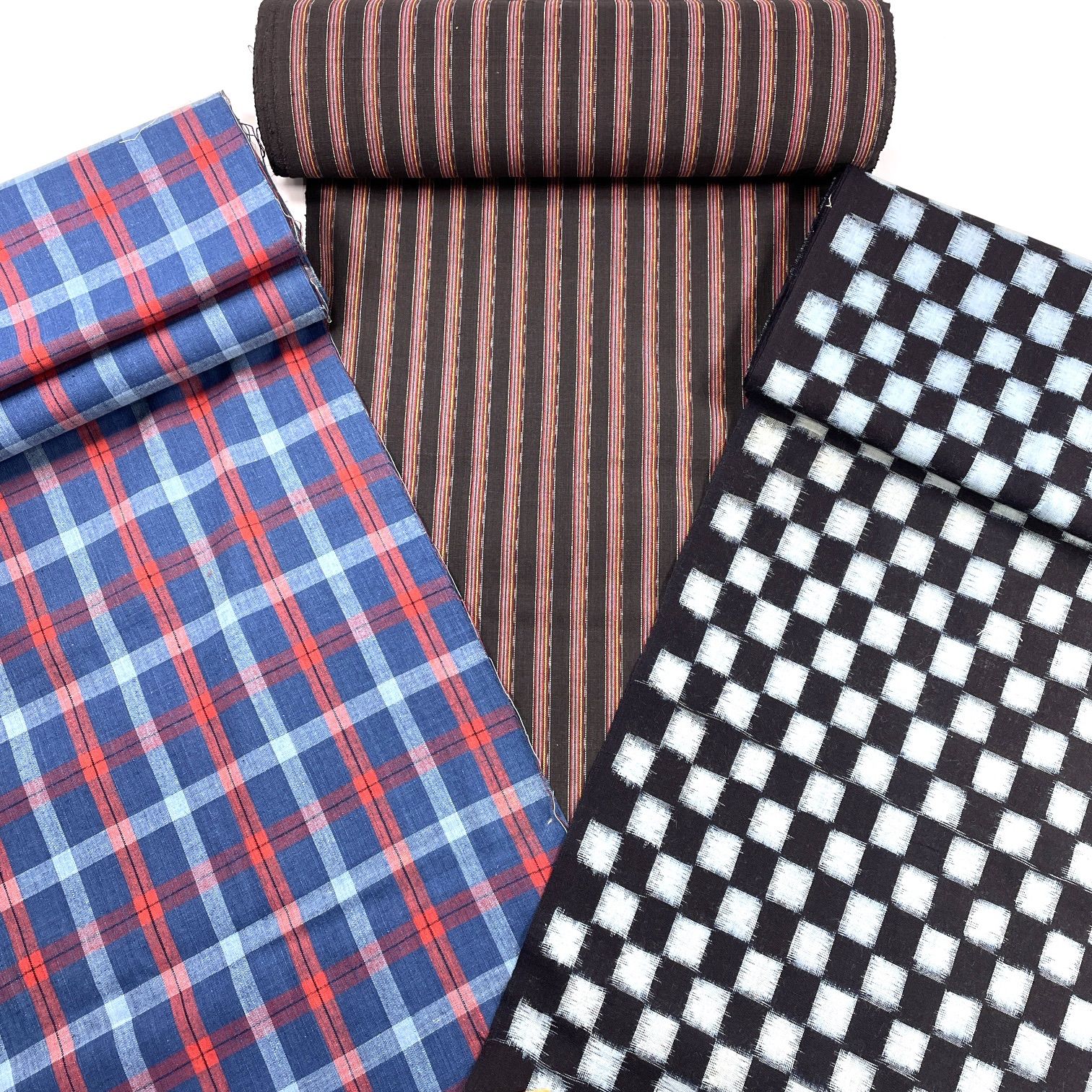 はぎれ 反物 など 3本 木綿 着物まとめ売り 同梱購入歓迎 リメイク用