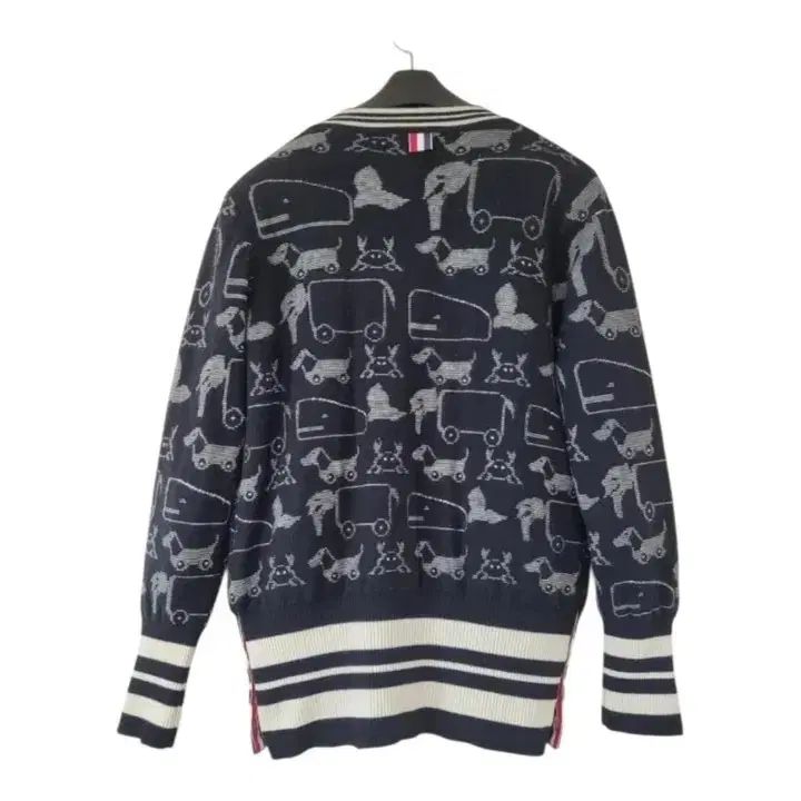 トム ブラウン 犬 パータン カーディガン ネイビー