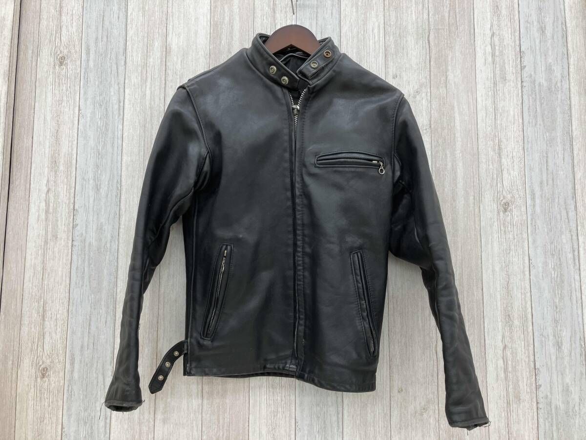 SCHOTT／シングルライダース／34／ブラック／メンズ - メルカリ