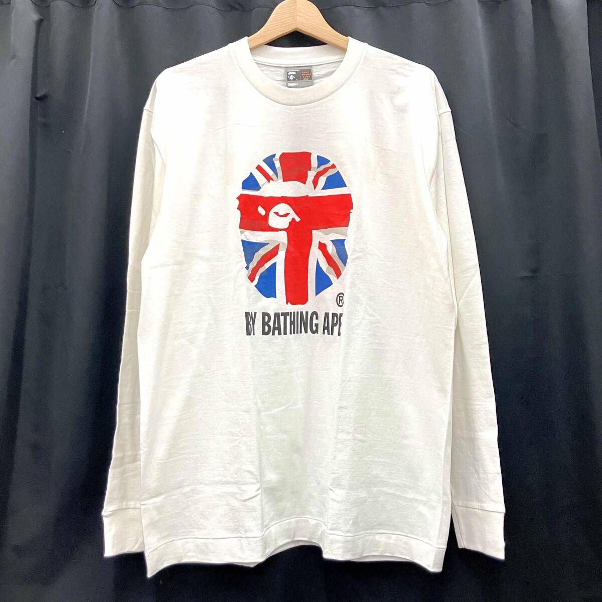90s 初期A BATHING APE エイプ ユニオンジャック ロングTシャツ A BATHING APE アベイシングエイプ ユニオンジャック 長袖Tシャツ