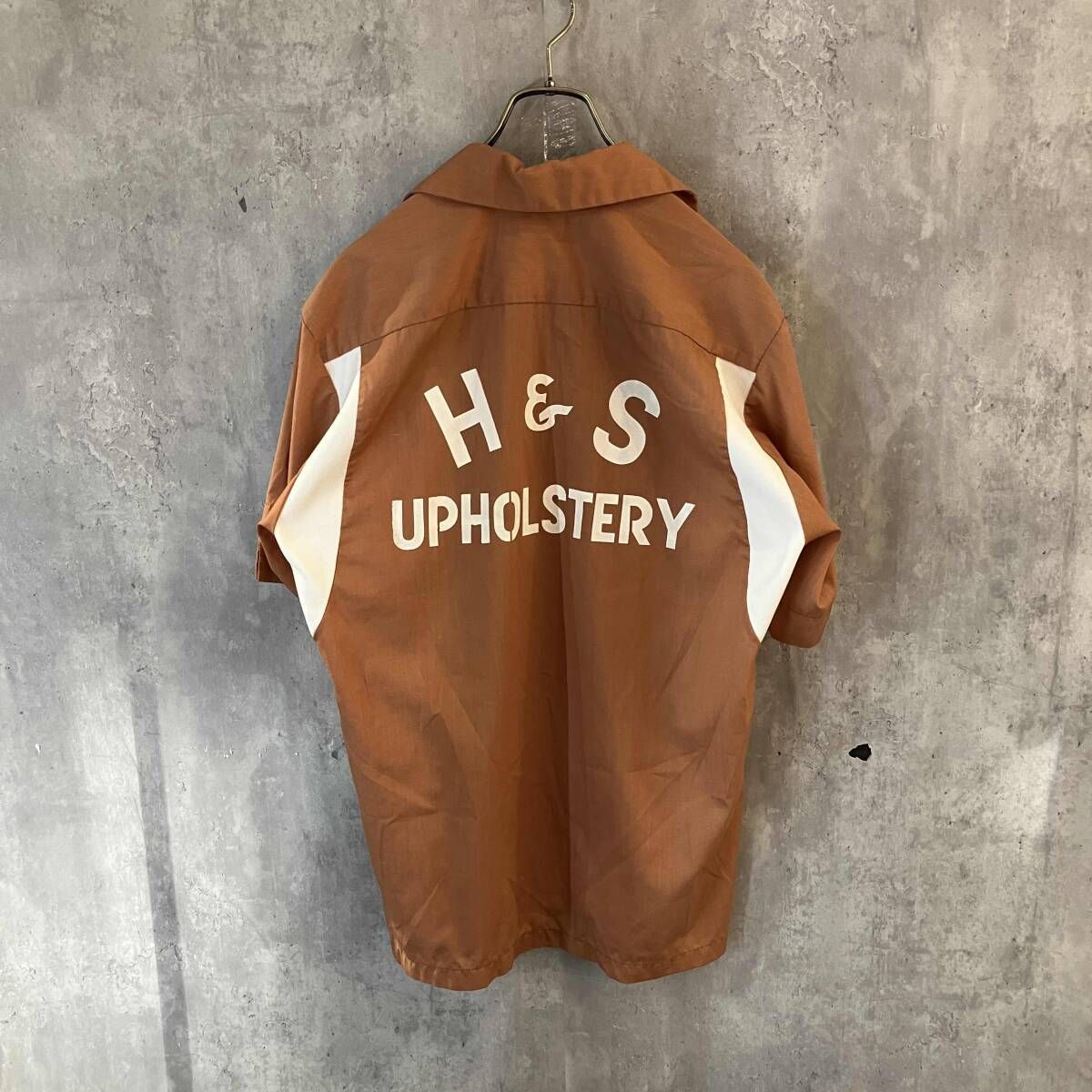 Hale niu ボウリングシャツ 60-70s VINTAGE HALE NIU ボーリングシャツ サイズM オレンジ ハレニウ